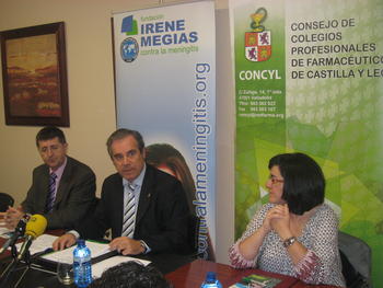 El Consejo de Colegios Profesionales de Farmacéuticos de Castilla y León (Concyl) ha firmado hoy un convenio de colaboración con la Fundación Irene Megías contra la Meningitis.