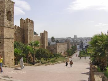 Vista de una muralla de Rabat.