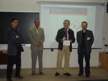 De izquierda a derecha, Jordi Mompart, Fernando Pérez Barriocanal, Luis Roso y Luis Plaja