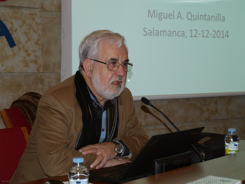 Miguel Ángel Quintanilla, en la jornada Cómo Comunicar la Ciencia.