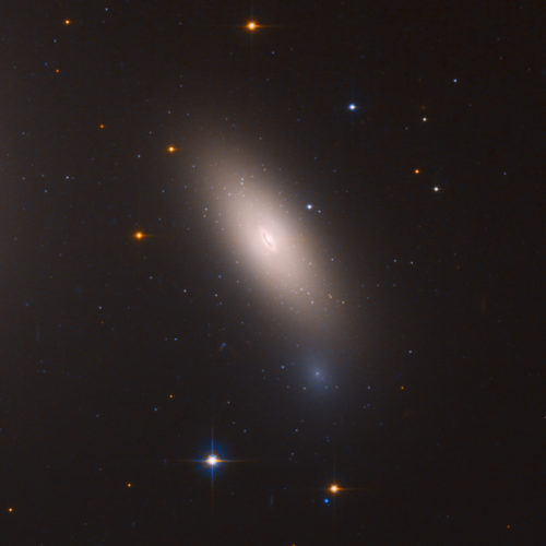 Galaxia sin materia oscura./Credit: NASA, ESA, and M. Beasley (IAC).