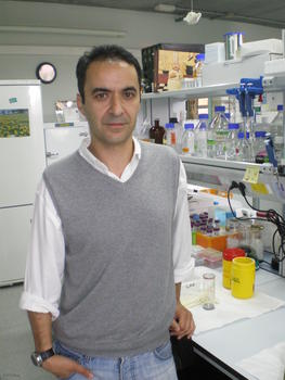 El investigador del Instituto de Neurociencias de Alicante Luis Martínez, en uno de los laboratorios del IBGM.