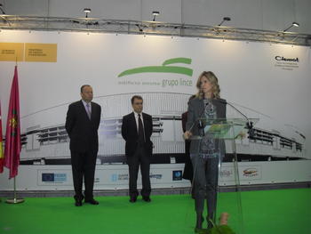La ministra de Ciencia e Innovación, Cristina Garmendia, interviene en la inauguración del edificio Envite.