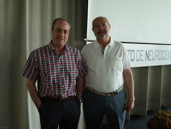 Pedro Grandes, a la izquierda, y Miguel Ángel Merchán.