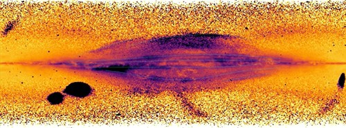 El mapa ha revelado una nueva subestructura del disco exterior de la Vía Láctea utilizando datos de la misión espacial de Gaia. Créditos: C. Laporte et al. (MNRAS, 2021).
