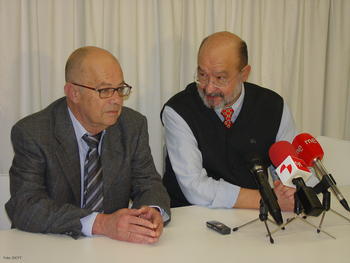 Jesús Devesa, a la izquierda, junto a Miguel Ángel Merchán, director del Incyl.