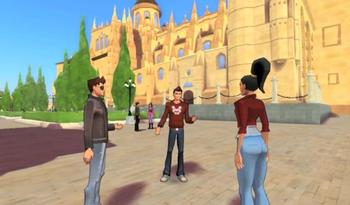 Imagen del videojuego HiHOLA! que tiene como escenario Salamanca. Foto: CEI USAL.