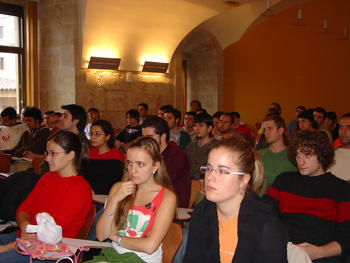 Alumnos asistentes a la jornada informativa de la UPSA