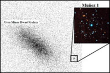 Este pequeño grupo de estrellas recién encontrado fue llamado Muñoz 1 en honor al docente del DAS que lo descubrió (FOTO: Uchile).