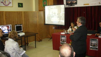 Un momento de la presentación del proyecto 'Videoelbarco' en la sede de la Asociación de Sordos de Valladolid.