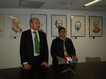 Fernando Rodríguez de Fonseca, coordinador de la Red de Trastornos Adictivos, junto a Raquel Rodríguez, investigadora del Incy.