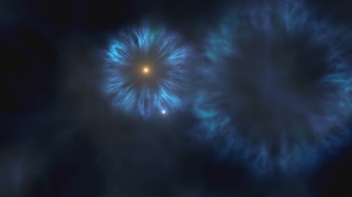 Imagen artística de la explosión de las primeras estrellas masivas que se formaron en la Vía Láctea/Gabriel Pérez, SMM (IAC).