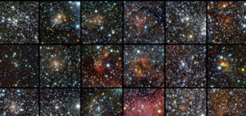 Estas son parte de las imágenes captadas por el telescopio VISTA en Paranal, con las que el equipo del proyecto VVV, profundiza la  investigación de nuestra galaxia. Foto: UC.