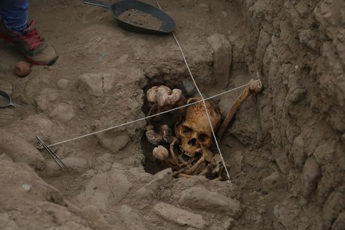 Entierros prehispánicos en otro yacimiento, el de Huaca Pucllana. FOTO: Ministerio de Cultura