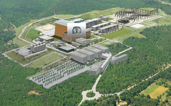 Dibujo que representa las instalaciones del ITER que se construirán en Francia.