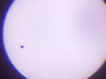 Momento de la entrada de Venus en el disco solar (Foto. USAL)