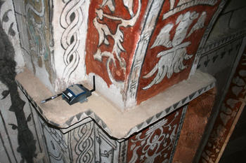 Sensores instalados en el Monasterio de Santa María de Mave. 