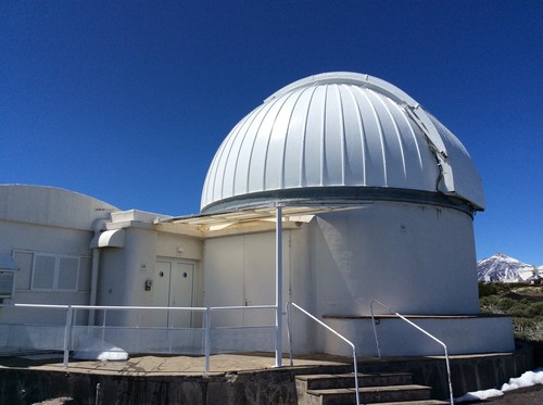 Carlos Sánchez Telescope in Teide Observatory (Izaña, Tenerife). Credit: MuSCAT2 team.