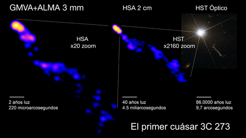 Cuásar./Imagen HST: ESA/Hubble y NASA.