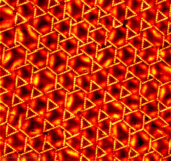Nanoestructuras en forma de triángulo.