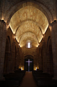 Interior del Monasterio de Santa María de Mave, en la provincia de Palencia, donde se ha instalado el sistema (FOTO: Ricardo Fernández).