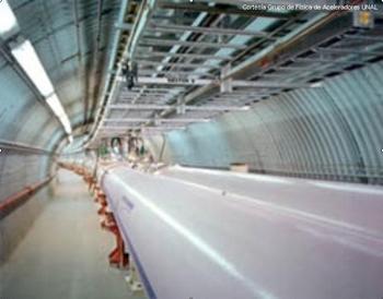 Interior del acelerador de partículas