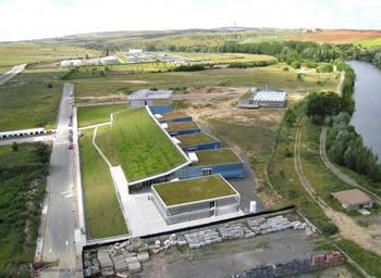 Vista aérea de la incubadora de empresas del Parque Científico de Salamanca, junto al Ciale.