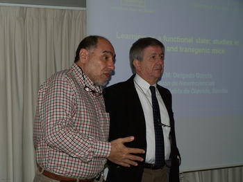 Javier Yajeya, a la izquierda, y José María Delgado.