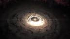 Impresión artística de la fábrica de cometas vista por ALMA Crédito: ESO/L. Calçada