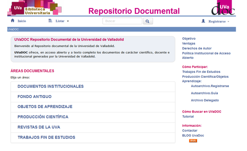 Repositorio Documental de la Universidad de Valladolid, UvaDoc.