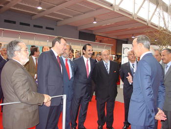 Las autoridades en la inauguración de la Feria Expobioenergía