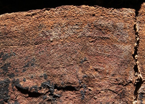 Cabeza de un caballo en un grabado del periodo Magdaleniense. Foto: Mário Reis.