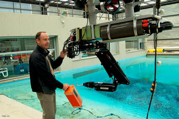 Pedro Sanz, coordinador del proyecto del robot submarino.