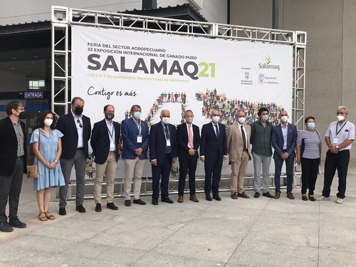 Investigadores y representantes institucionales presentan los proyectos de investigación en SALAMAQ. Foto: Diputación de Salamanca.