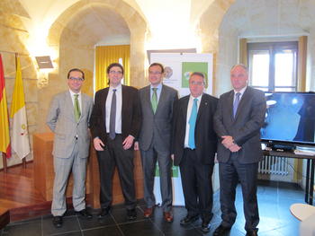 De izquierda a derecha: David Prieto Iglesias, Jorge Izquierdo Zubiate, Agustín Delgado Martín, Vidal Alonso Secades, Alfonso José López Rivero.