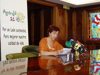 La concejala de Medio Ambiente, Covadonga Soto, durante la presentación de actuaciones sobre la Agenda 21
