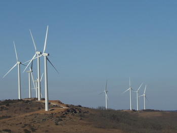 Vista del parque eólico de Las Dueñas (Foto: Iberdrola)
