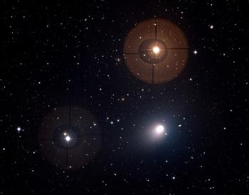 Imagen del cometa, en el ángulo inferior derecho, tomada a su paso por la constelación de Virgo (Foto: Canada-France-Hawaii Telescope)