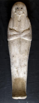 Estatua de la 'Dama Blanca' encontrada en la excavación.