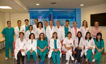 Equipo del Hospital Universitario de Salamanca que intervino en el primer trasplante de páncreas-riñón en Castilla y León.